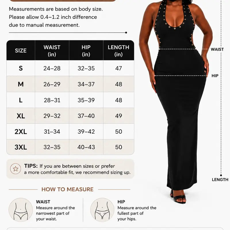 ELEGANT BACKLESS MAXI DRESS    