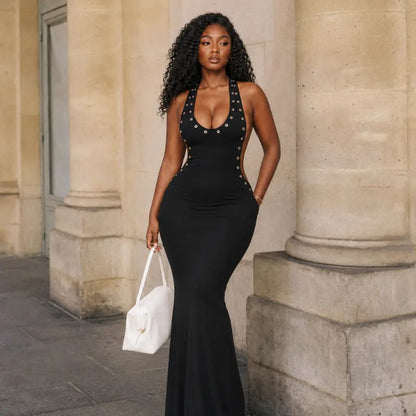 ELEGANT BACKLESS MAXI DRESS    