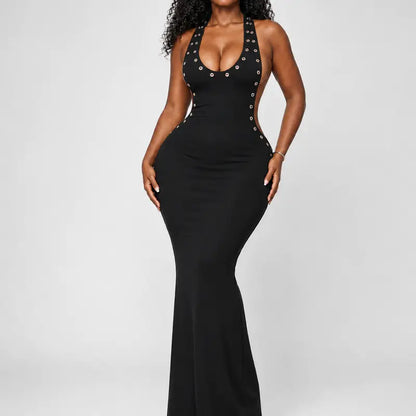 ELEGANT BACKLESS MAXI DRESS    